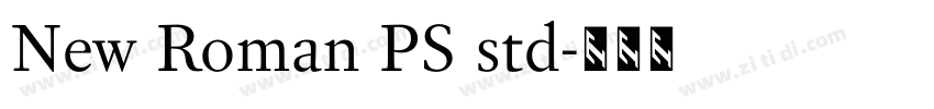 New Roman PS std字体转换